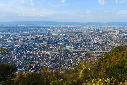 山から見下ろす街